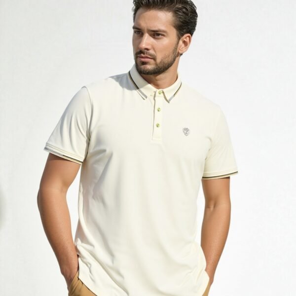 Polo shirt light golden