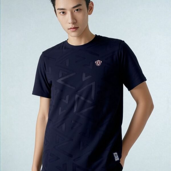Dark Blue Subtle Pattern T-Shirt