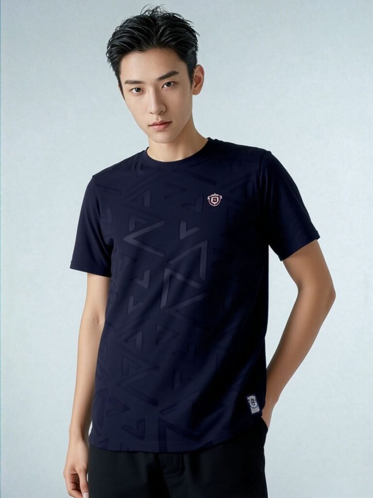 Dark Blue Subtle Pattern T-Shirt