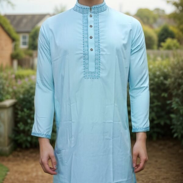Mens Premium Sky Blue Panjabi