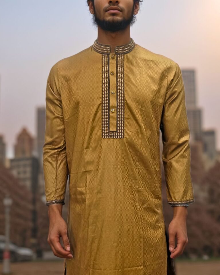 Deep Golden Stylish Panjabi