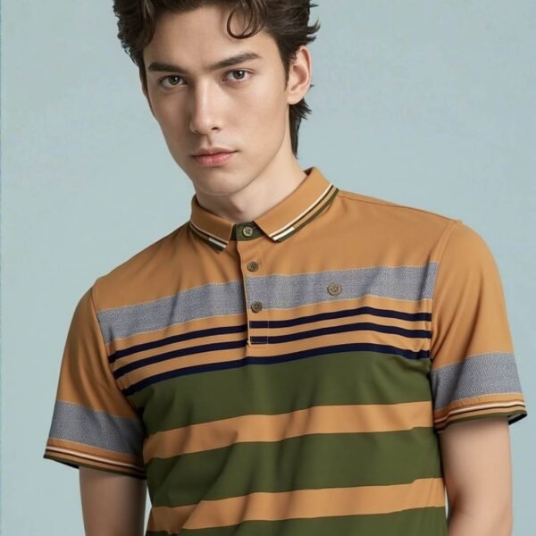Stylish Striped Polo Shirt