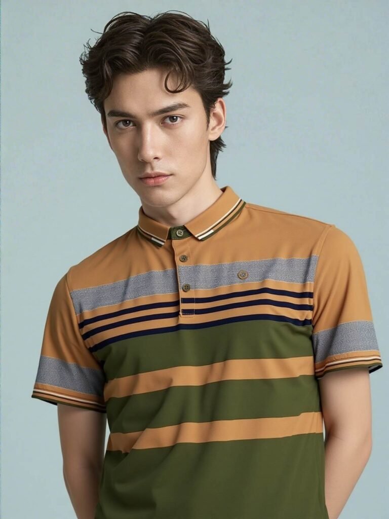 Stylish Striped Polo Shirt