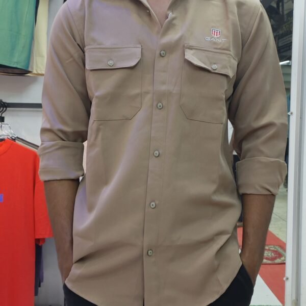 Full Double Pocket Solid Shirt