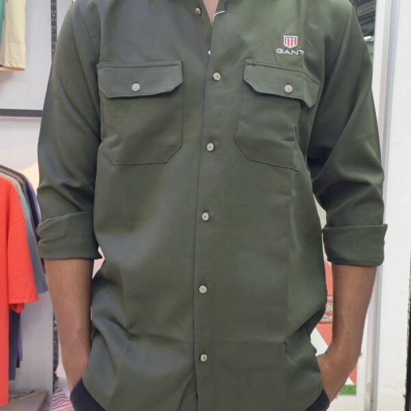 Full Double Pocket Solid Shirt