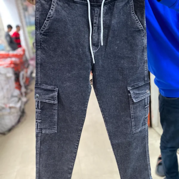 Black Cargo Jeans
