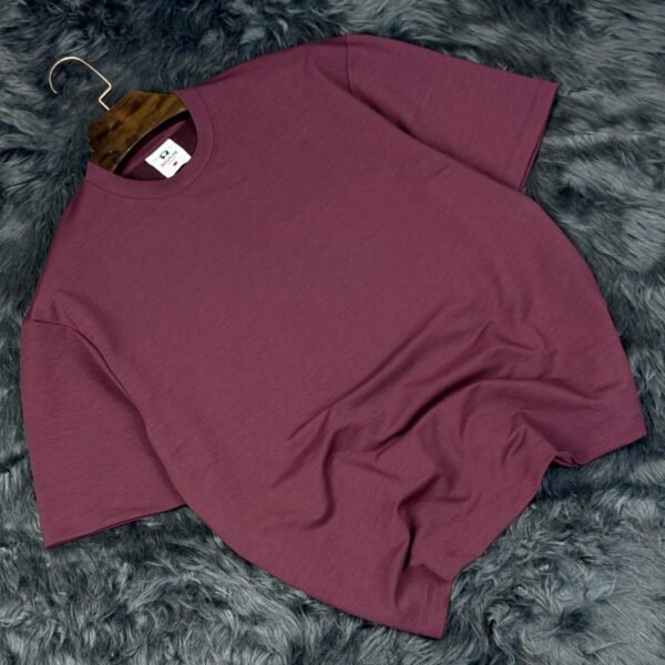 Maroon Drop shoulder T-shirt
