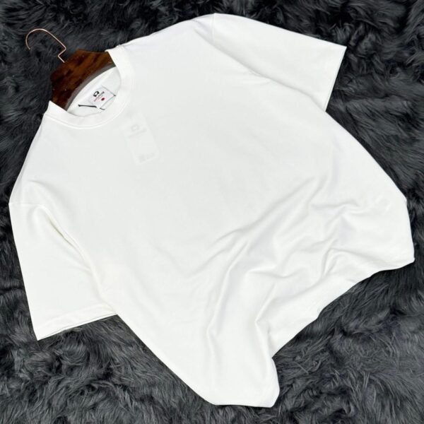 Solid White Drop shoulder T-shirt