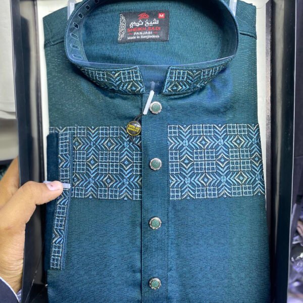 Green Karuchupi Panjabi