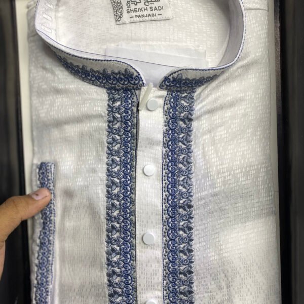 White Karchupi Panjabi