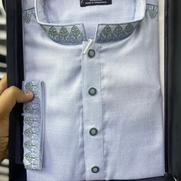 White Embroidery Panjabi