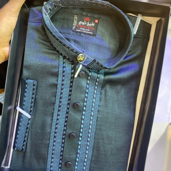 Green Embroidery Panjabi