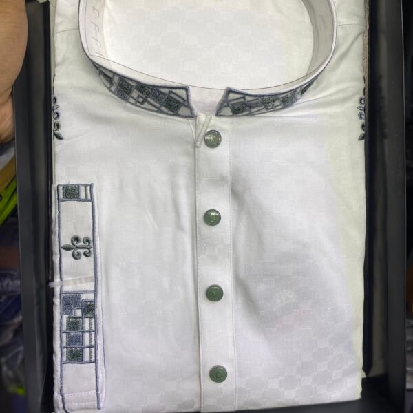 White Embroidery Panjabi