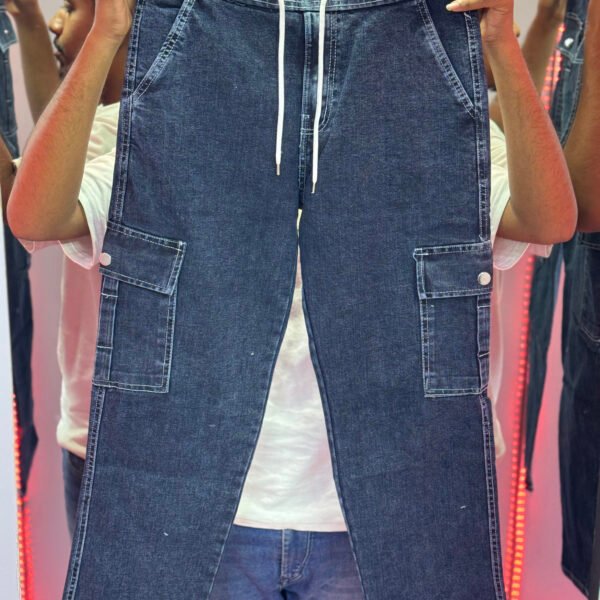 Deep Blue Cargo Jeans