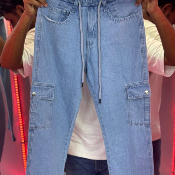 Light Blue Cargo Jeans